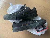 新品 CONVERSE ALL STAR G-STUDS OX オールスター Gスタッズ ゴールド オックス 黒 24.5cm コンバース BLKMN ローカットスニーカー_画像2