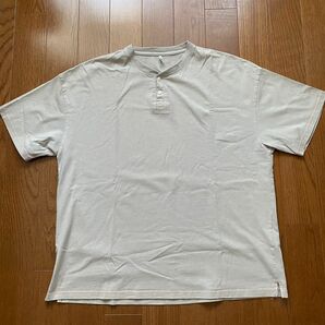 春夏　The Duffer of ST.George. ヘンリーネックTシャツ　グレージュ　Lサイズ　