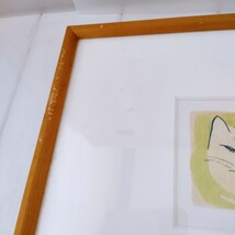 ST5] 壁掛け　ねこ　2枚　セット　額縁　インテリア　イラスト　ネコ　猫　愛猫　愛猫家　バイオリン　楽器_画像4