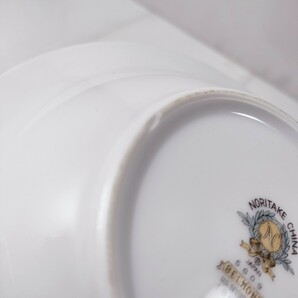 ST6] NORITAKE CHINA 小皿 ６枚 セット 銀縁 BELMONT USデザイン 花柄 陶器 皿 食器 ノリタケ 白 水色 グレーの画像9