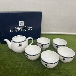 ★☆ 未使用保管品/GIVENCHY/ジバンシー ティーポット/ティーカップ 5客揃/6点セット/箱付き