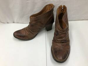 Yasuko Kojima original leather bootie 22cm Brown yas here jima23082301