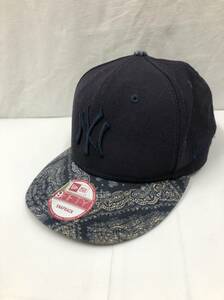 NEW ERA NY YANKEES 帽子 キャップ ヤンキース 9FIFTY ペイズリー柄 ネイビー系 ニューエラ 23081801