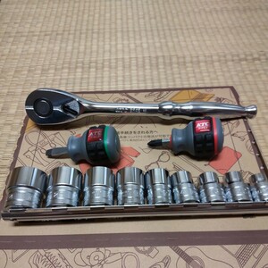 KTC 12.7 angle ratchet & socket & Mini driver set postage included!