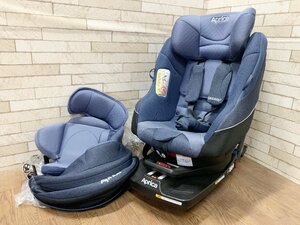 Aprica アップリカ クルリラ プレミアム ビッテ チャイルドシート 新生児～４歳頃 回転式 中古美品 72802 ネイビー ISOFIX対応 定価6.5万円