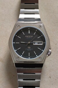  Ricoh RICOH 70 period. strengthen waterproof clock battery replaced original breath screw included watch stem. screw back SILVER WAVE 36mm Ricoh eme Rex 