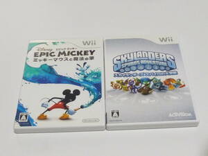 D8【即日発送 送料無料 動作確認済】Wiiソフト ディズニー　ミッキーマウスと魔法の筆　スカイランダース　スパイロの冒険
