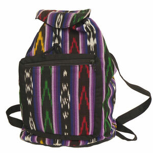 グアテマラ GU-027-01 ディバッグ バッグ 民族織物 伝統織物 手織り 絣染 綺麗 リュックサック 綿 フォルクローレ衣装 アウトレット