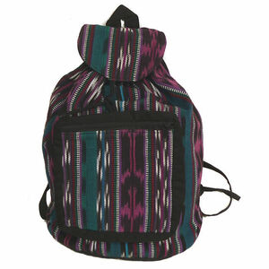 グアテマラ GU-027-09 ディバッグ バッグ 民族織物 伝統織物 手織り 絣染 綺麗 リュックサック 綿 フォルクローレ衣装 アウトレット