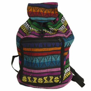 グアテマラ GU-025-01 ディバッグ バッグ 民族織物 伝統織物 手織り リュック 綺麗 リュックサック 綿 フォルクローレ衣装 アウトレット