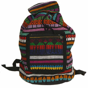 グアテマラ GU-025-02 ディバッグ バッグ 民族織物 伝統織物 手織り リュック 綺麗 リュックサック 綿 フォルクローレ衣装 アウトレット