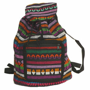 グアテマラ GU-025-03 ディバッグ バッグ 民族織物 伝統織物 手織り リュック 綺麗 リュックサック 綿 フォルクローレ衣装 アウトレット