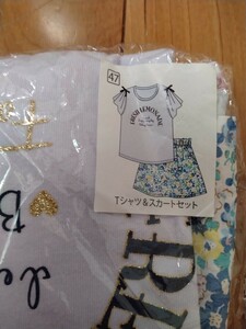  new goods * tag attaching #ma The way z short sleeves T-shirt & skirt top and bottom set 150