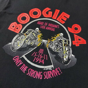 USA製 90年代 BOOGIE 94 MIDWEST'S BEST BIKER FEST 両面プリント Tシャツ メンズM