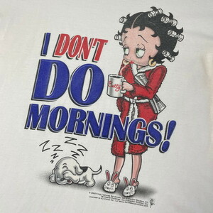 00年代 BETTY BOOP ベティーちゃん キャラクター プリント ロング丈 Tシャツ メンズXL相当 レディース