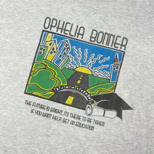 00年代 OPHELIA BONNER SCHOOLARSHIP ROAD RACE マラソン アート プリント Tシャツ メンズXL