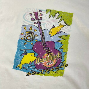 USA製 90年代 HARD ROCK CAFE ハードロックカフェ アート プリントTシャツ メンズXL