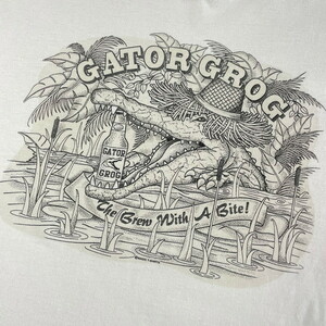 GATOR GROG お酒 アニマル 企業ロゴ プリントTシャツ メンズXL