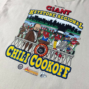 chili cookoff GIANT チリ料理イベント 36周年記念 両面プリントTシャツ メンズXL