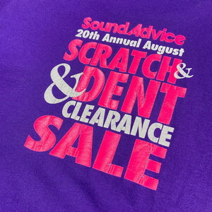 USA製 90年代 ”SCRATCH＆DENT” クリアランスセール 企業 アドバタイジングプリント Tシャツ メンズL