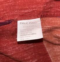 美品！ EMILIO PUCCI エミリオプッチ プッチ柄 オープンカラーシャツ 開襟シャツ 落ち着いた赤系 S / 総柄 レッド_画像8