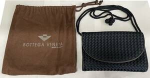 BOTTEGA VENETA　ITALY製　ネイビー系　ショルダーバッグ　斜め掛け鞄