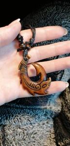  fish hook necklace Hawaiian maoli group surfer