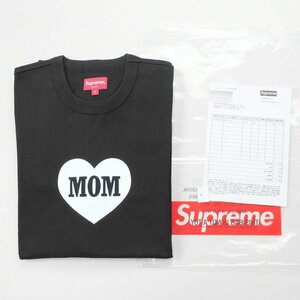 良品 Supreme ◆18SS Mom SS Top プリント Tシャツ 黒 Sサイズ (付属品あり) 半袖 クルーネック カットソー シュプリーム ◆ZX18