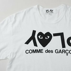 PLAY COMME des GARCONS ◆ 反対ロゴ プリント Tシャツ 白 XXLサイズ (AD2022) 半袖 カットソー プレイ コムデギャルソン ◆XE2の画像4