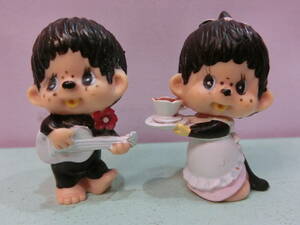 モンチッチ ビンテージ PVC フィギュア人形 2体セット 1979年 70s USA Sekiguchi 昭和レトロ セキグチ Vintage Monchhichi ギター