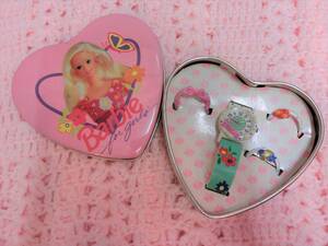 バービー 1994年 着せ替えできる 腕時計 ブリキ缶 ケース 小物入れ ピンク ビンテージ ファンシー人形 Barbie MATTEL 90s Vintage TIN Doll
