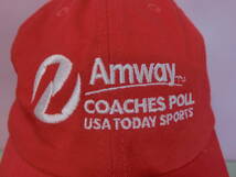 Amway アムウェイ 帽子 刺繍 アドバタイジング 企業物 キャップ COACHES POLL コーチングプール フットボール_画像2