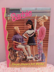  Barbie 90s Vintage picture book foreign book book@ Cheer girl wheelchair 1998 year Picture -stroke - Lee book *Barbie USA fancy pink doll 