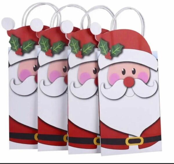 Inbox 紙袋 クリスマスのプレゼントバッグ サンタクロース 4枚