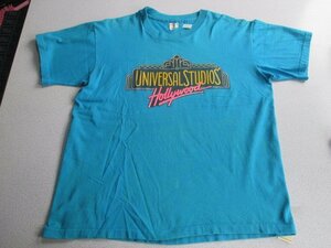 Z5326送料無料【ヴィンテージ 90s UNIVERSAL STUDIOS Hollywood ユニバーサルスタジオ USA製:L】半袖プリントTシャツ メンズ