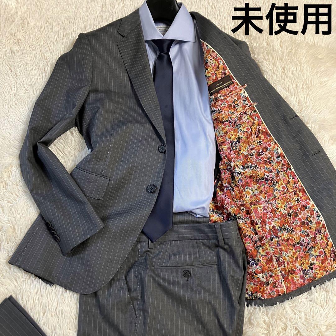 未使用】Paul Smith LONDON カノニコ生地 スーツ 花柄 L-