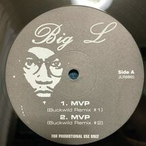 【即決】「BIG L / MVP (UNRELEASED REMIX) 」 12インチ JLR8865 DITC Buckwild DJ Premier Big Pun 2Pac Notorious B.I.G._画像2