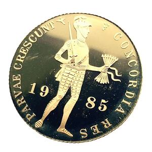 オランダ騎士立像 ダカット金貨 1985年 3.5g 21.6金 イエローゴールド コレクション アンティークコイン Gold