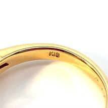  イエローダイヤモンド SI-2 デザイン リング イエローゴールド K18 11号 ソーティング 【中古】 美品 指輪 レディース 宝石_画像9
