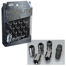 Kicsモノリス貫通ナット/20個入り/4個は予備/コンチェルト/ホンダ/M12×P1.5/ナットset/盗難抑止形状ナット/グロリアスブラック/MN01GK_画像2