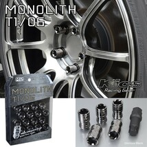 Kicsモノリス貫通ナット/20個入り/NSX(タイプR含む)/ホンダ/M12×P1.5/ナットset/盗難抑止形状ナット/グロリアスブラック/MN01GK_画像1