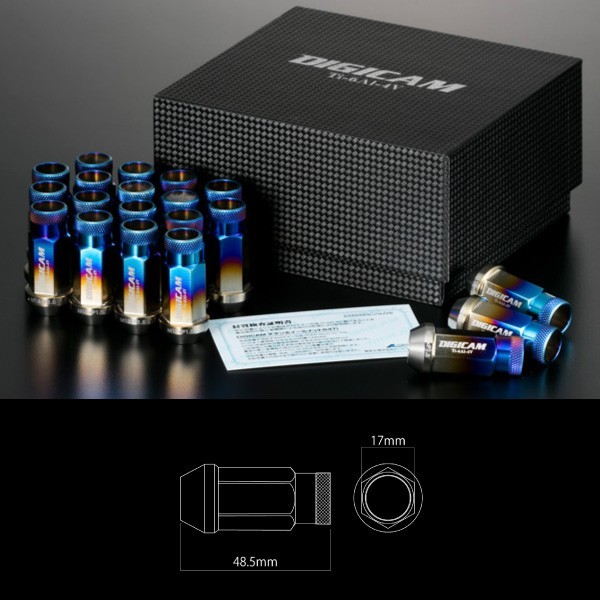 デジキャン/16個入り/ビート/ホンダ/M12×P1.5/チタンレーシングナット/ロック無し/TNK15-16 デジキャン/16個入り/ビート/ホンダ/M12×P1.5/チタンレーシングナット/ロック無し/TNK15-16