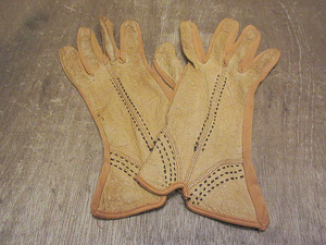  Vintage -40*s* lady's leather glove *230817j1-w-glv old clothes lady's 1940s small articles 