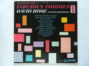 ★ムード■デヴィッド・ローズ / DAVID ROSE■SONGS OF THE FABULOUS THIRTIES PART1