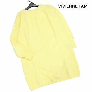 VIVIENNE TAM ヴィヴィアンタム 龍 ドラゴン ワッペン♪ 秋冬 ニット ワンピース セーター Sz.38　レディース　K3T00235_8#K