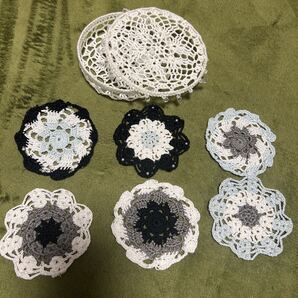 【ハンドメイド激カワ】BELLE MAISON 千趣会 クロッシェコースター 6枚セット (収納ケース付き)アンティーク レース