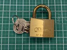 KK454　ＡＢＵＳ　№８４/３５　中古　南京錠1個　鍵2個_画像2