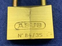 KK454　ＡＢＵＳ　№８４/３５　中古　南京錠1個　鍵2個_画像3