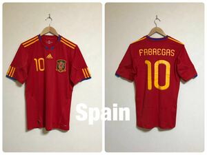 adidas SPAIN FABREGAS アディダス サッカー スペイン代表 ユニフォーム 2010 ホーム 背番号10 ファブレガス サイズO 半袖 赤 P47902