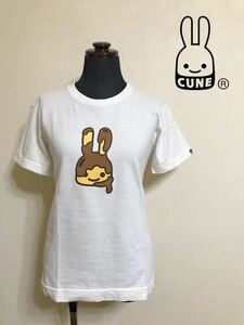 CUNE CHOCOLATE TEE キューン レディース チョコレート うさぎ Tシャツ トップス サイズXS 半袖 白 マンモス